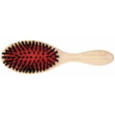 Oval Bamboo Paddle Brush - Plastic Pins-BR-BAM69949SC Oval Bamboo Paddle Brush - Plastic Pins-BR-BAM69949SC